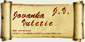 Jovanka Vuletić vizit kartica
